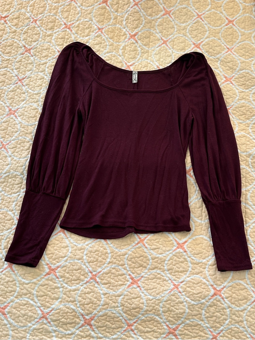 FP Intimately Maroon Long Sleeve